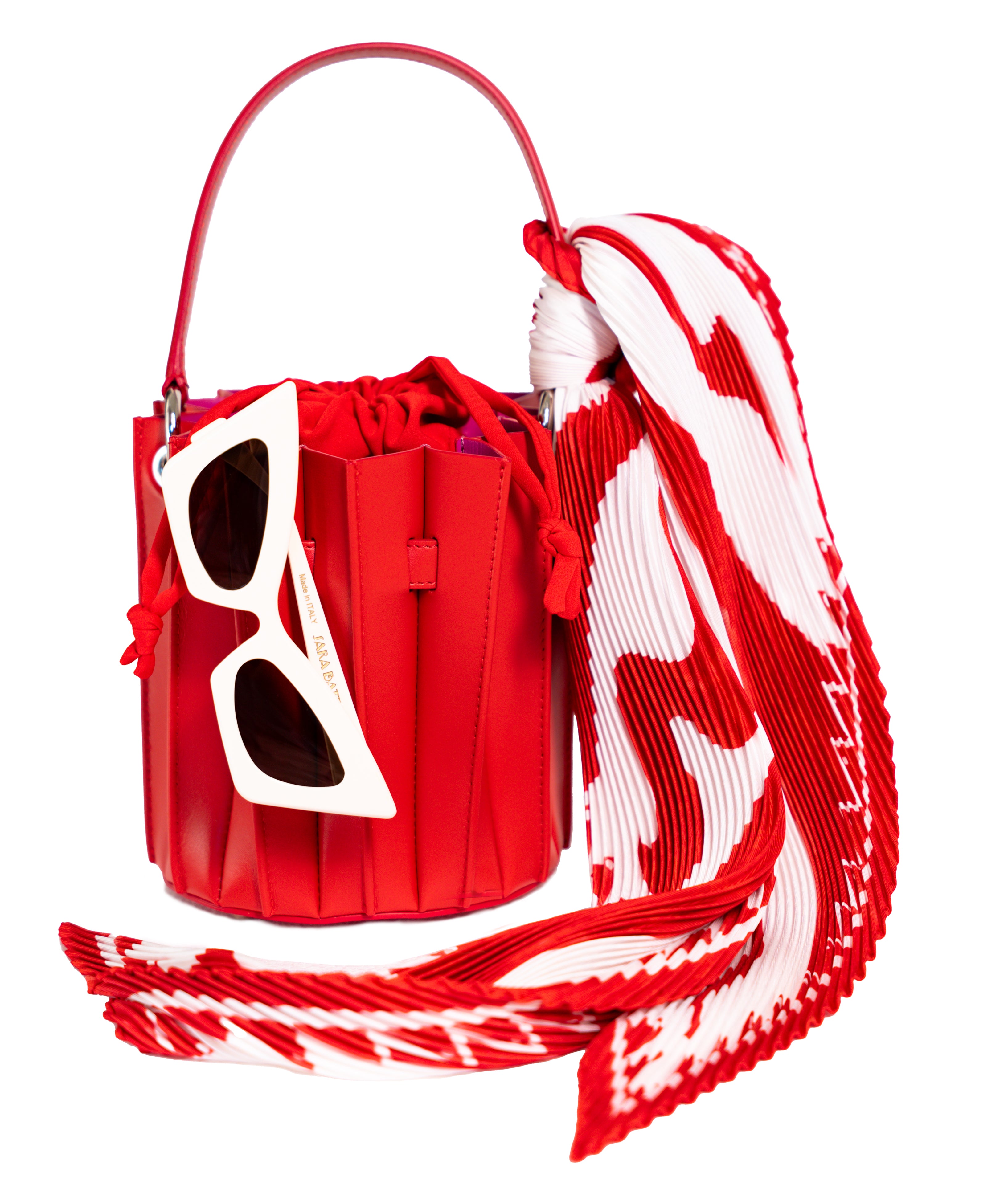 Plissé Bucket Bag – Red Sisterhood