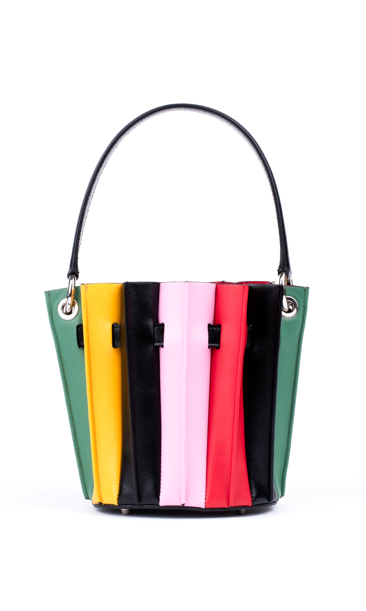 Plissé Bucket Bag – Rainbow