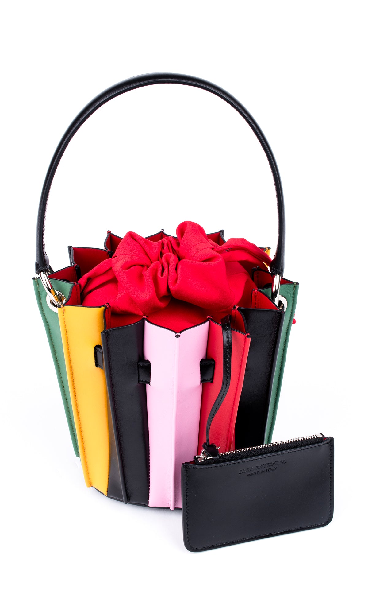 Plissé Bucket Bag – Rainbow