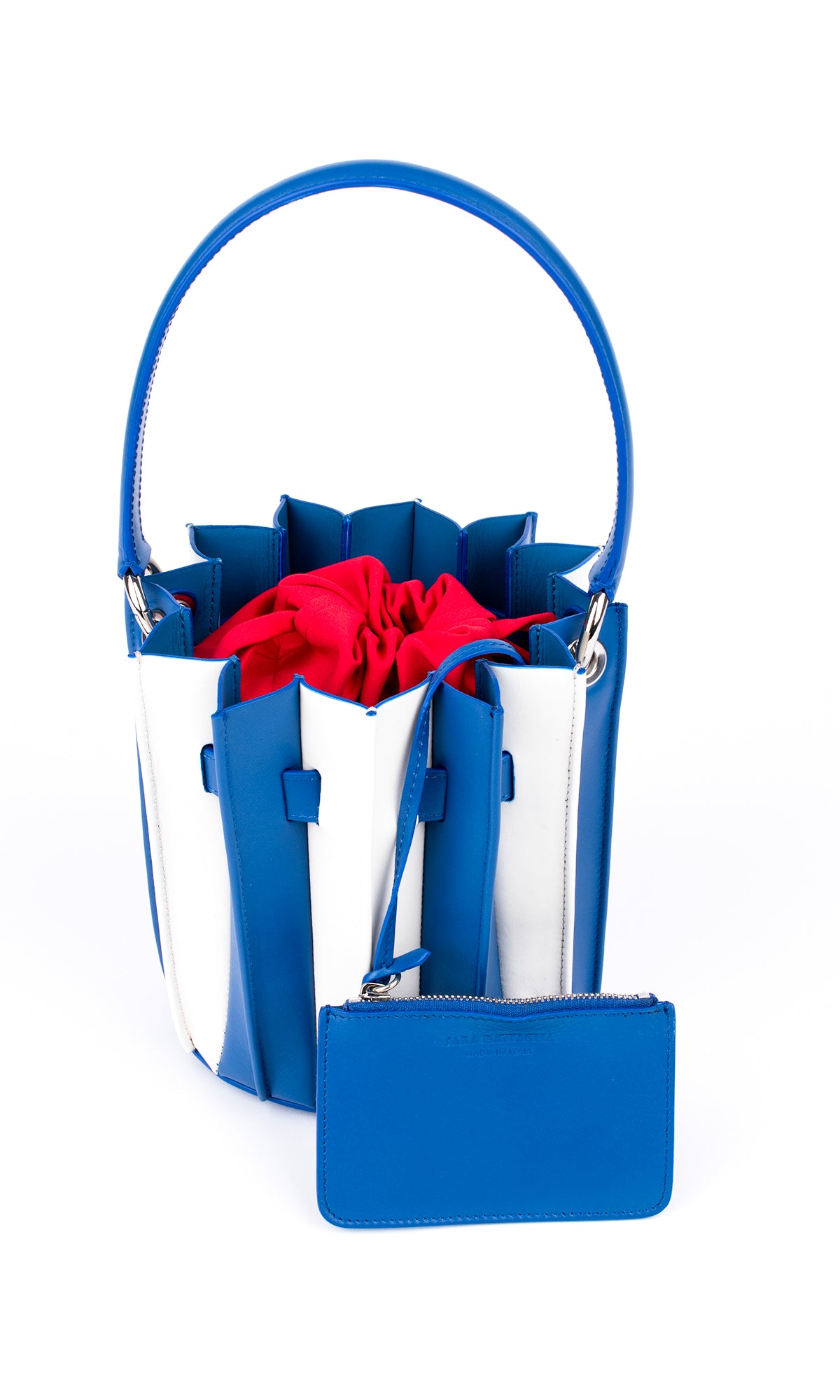 Plissé Bucket Bag – Blu Mediterraneo