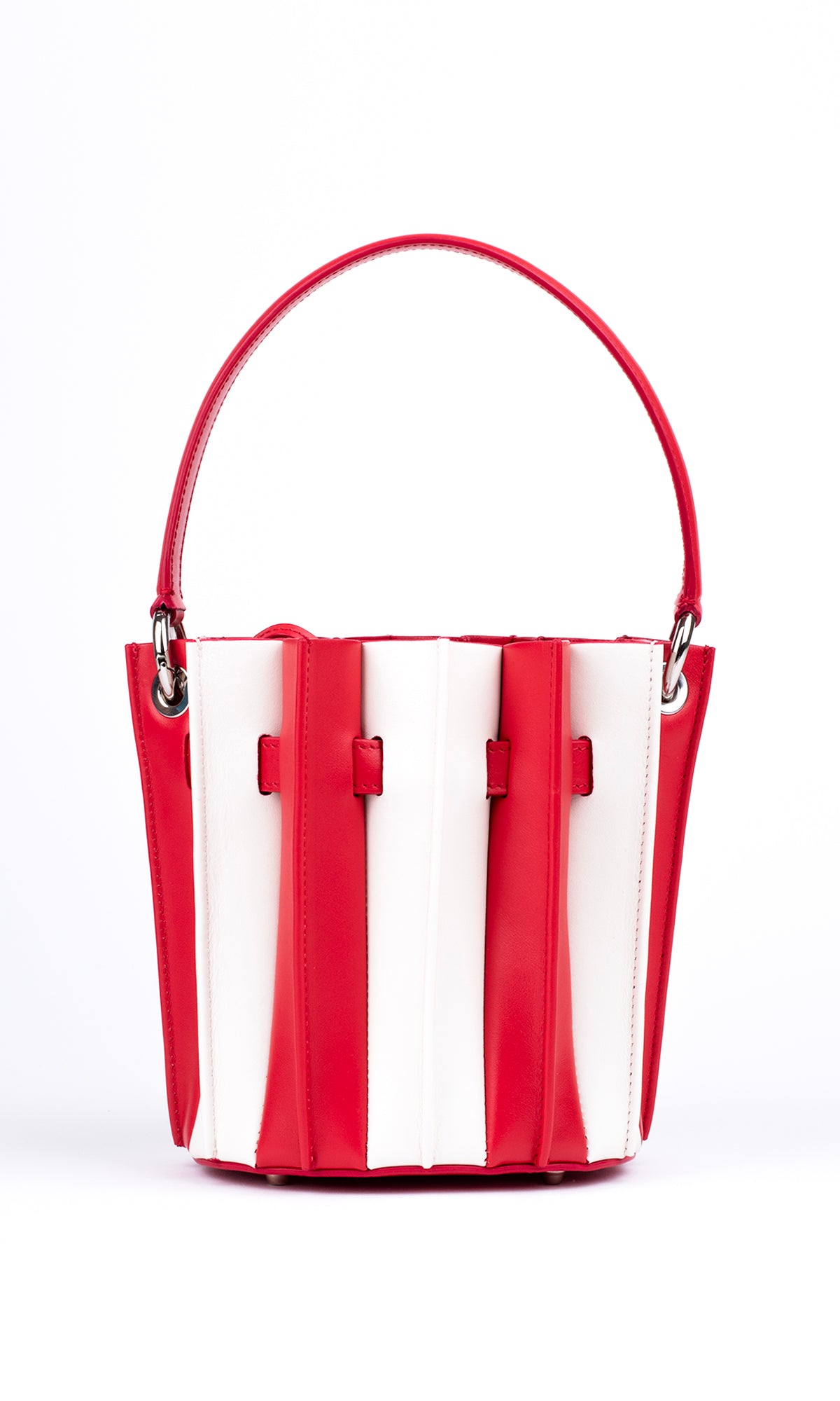 Plissé Bucket Bag – Red Mediterraneo
