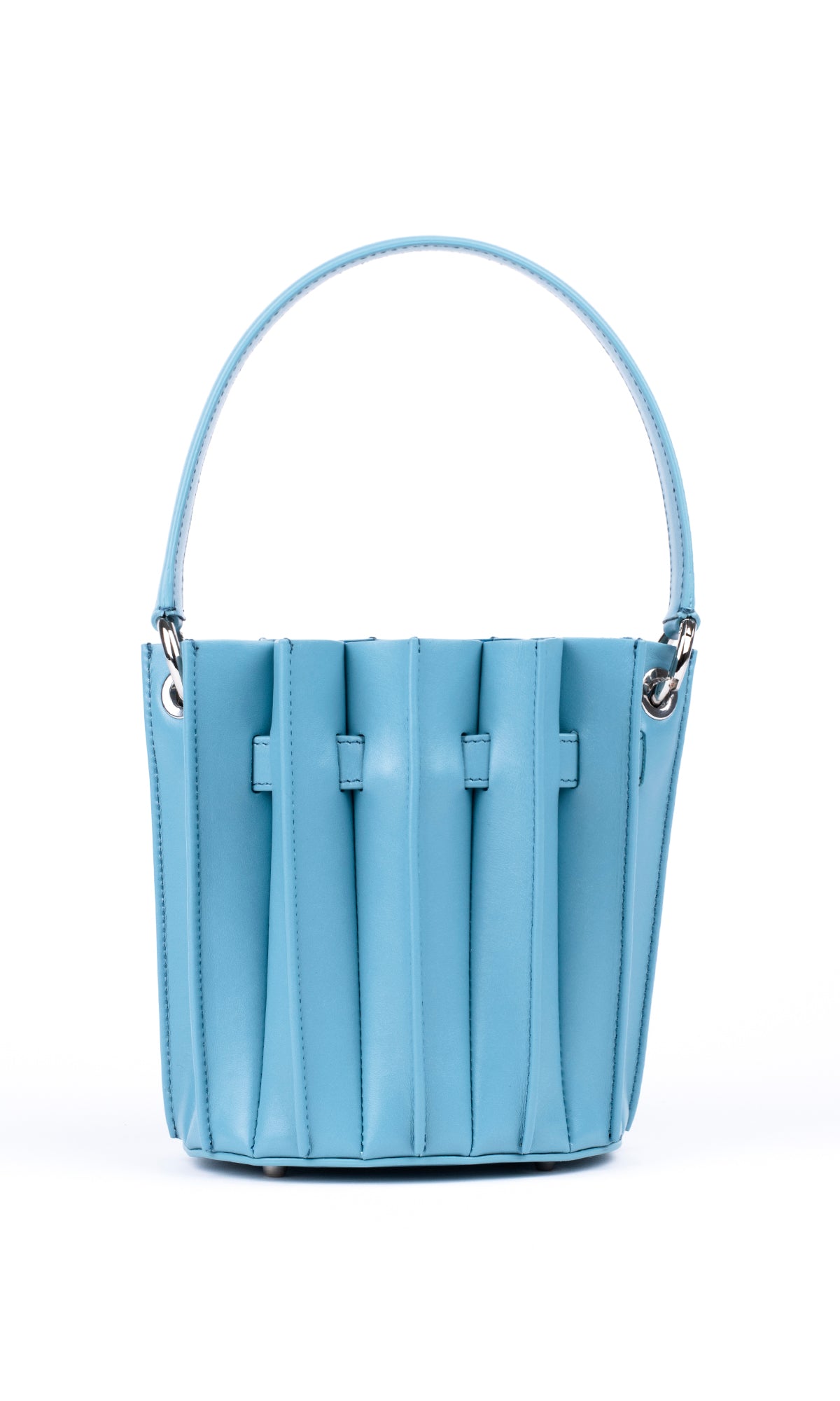 Plissé Bucket Bag – Sky