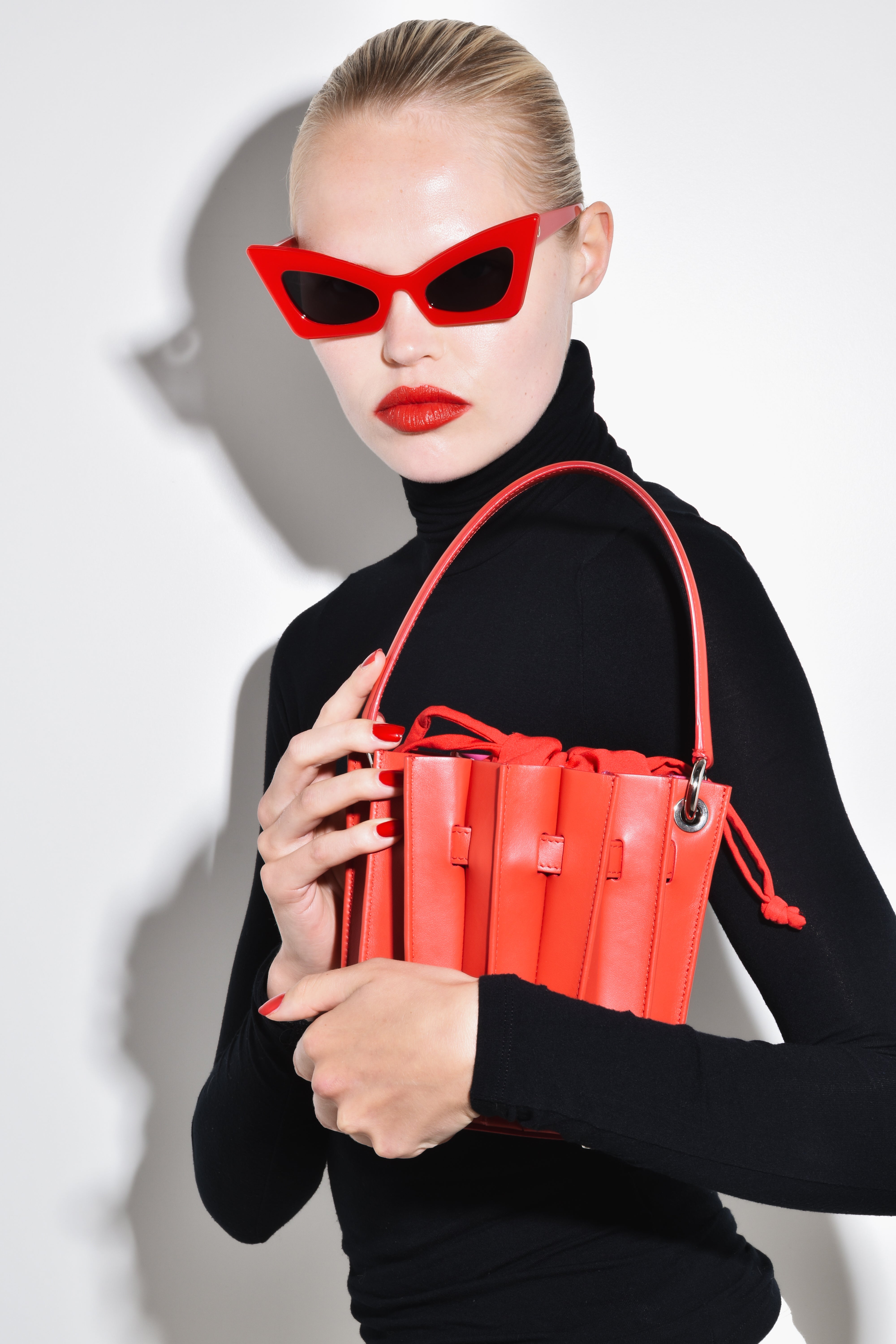 Plissé Bucket Bag – Red Sisterhood