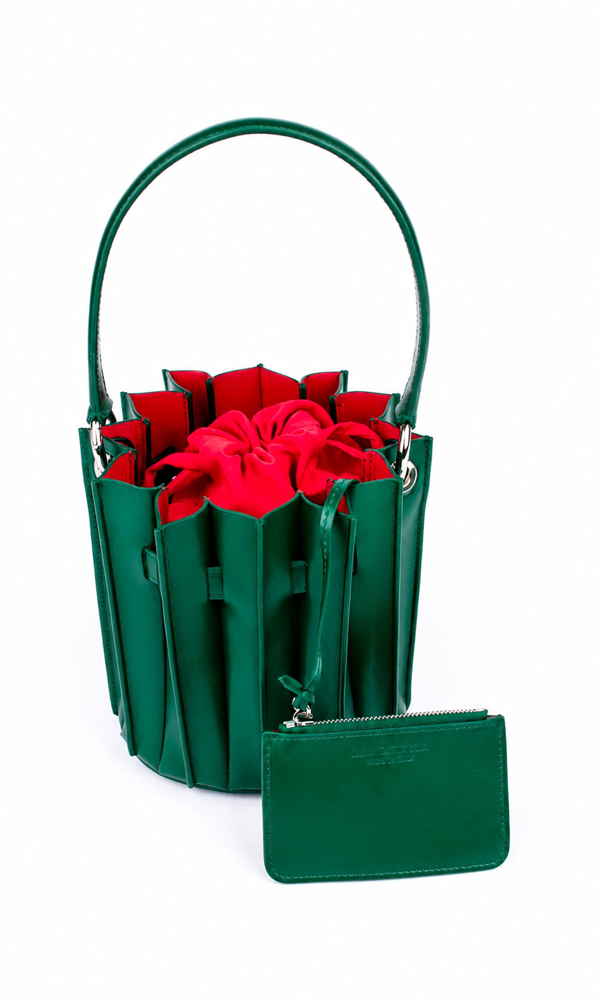 Plissé Bucket Bag – Esmeralda