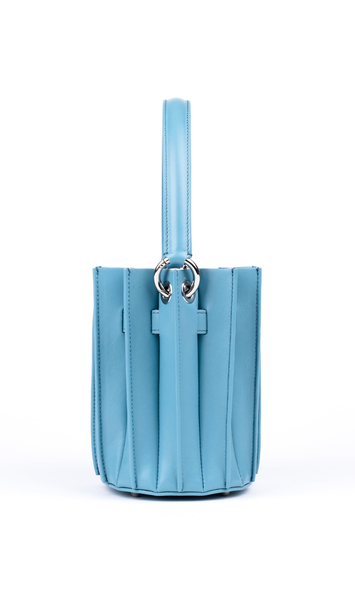 Plissé Bucket Bag – Sky
