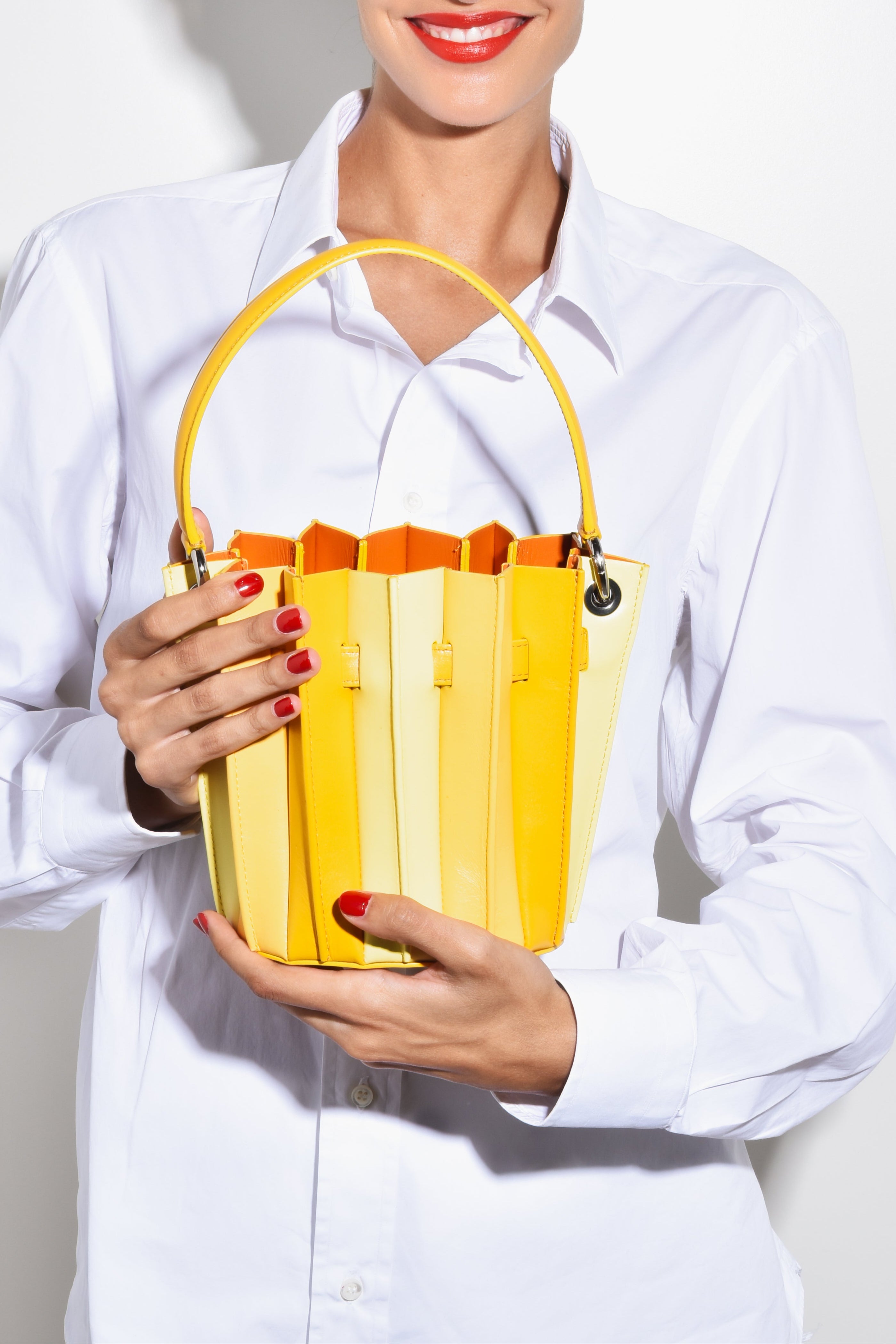 Plissé Bucket Bag – Sun