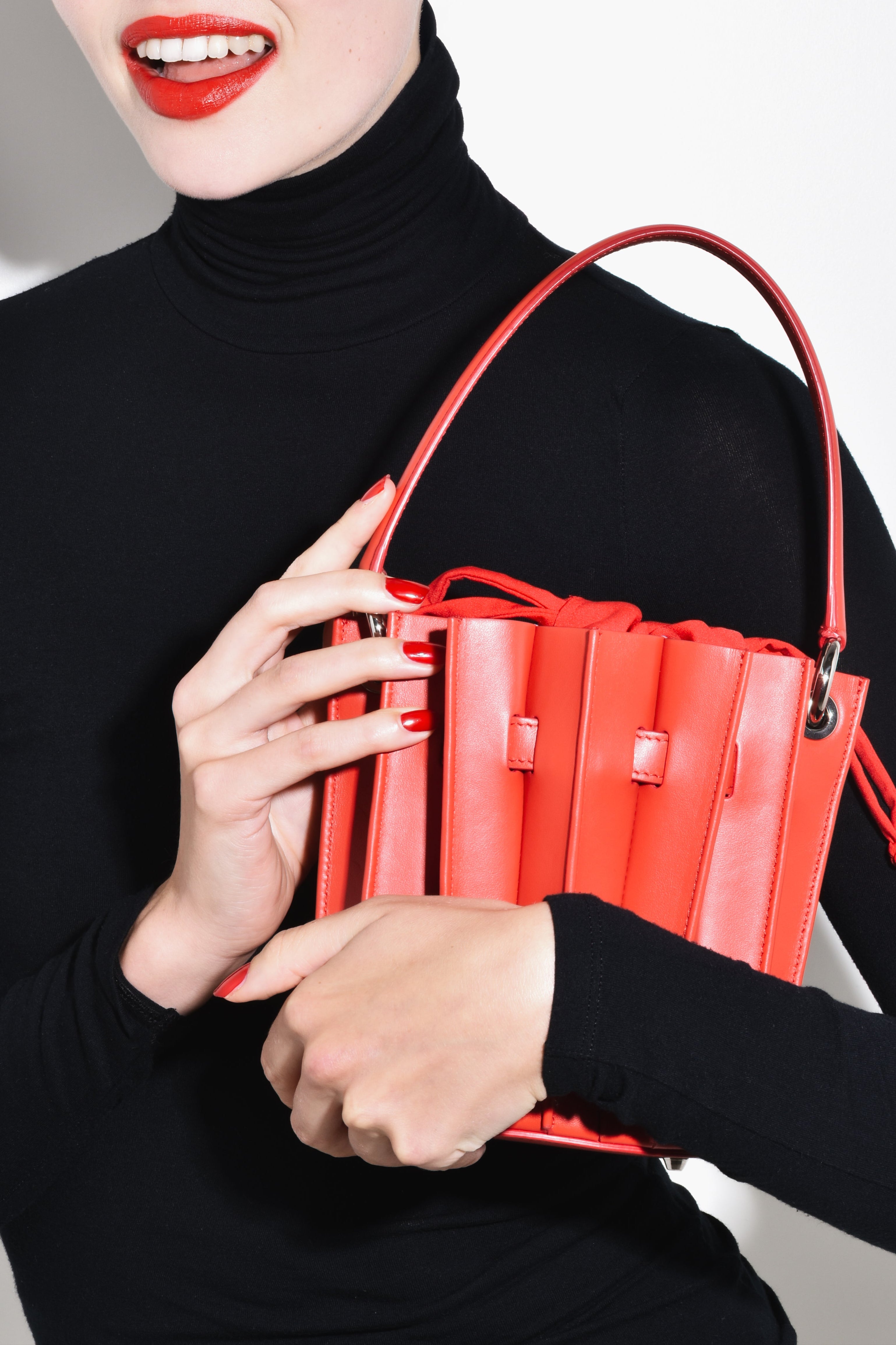 Plissé Bucket Bag – Red Sisterhood