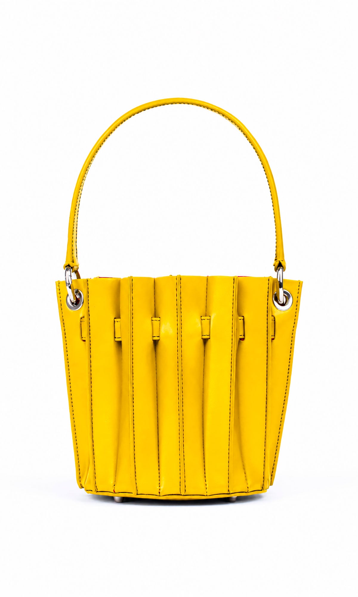 Plissé Bucket Bag – Limone