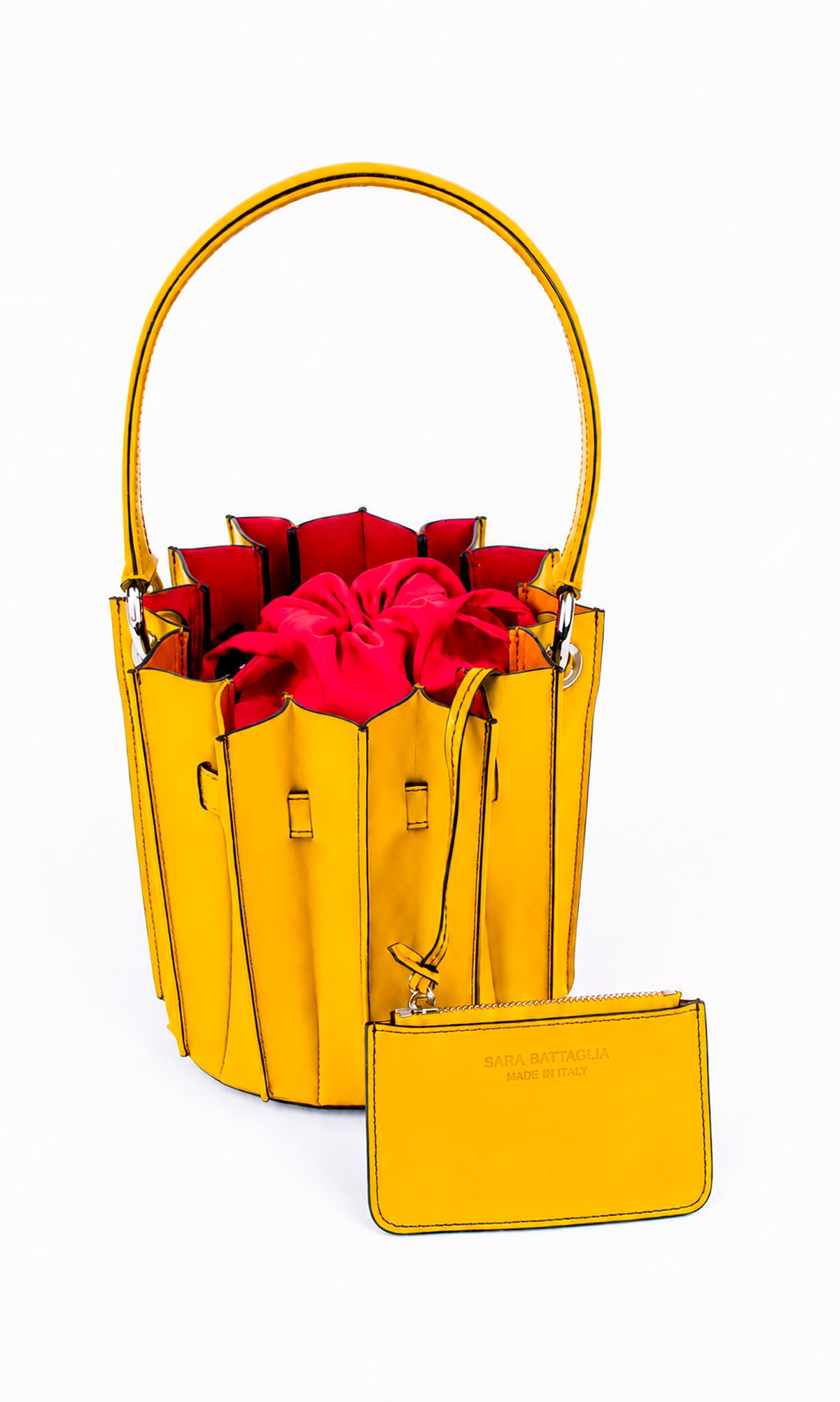 Plissé Bucket Bag – Limone